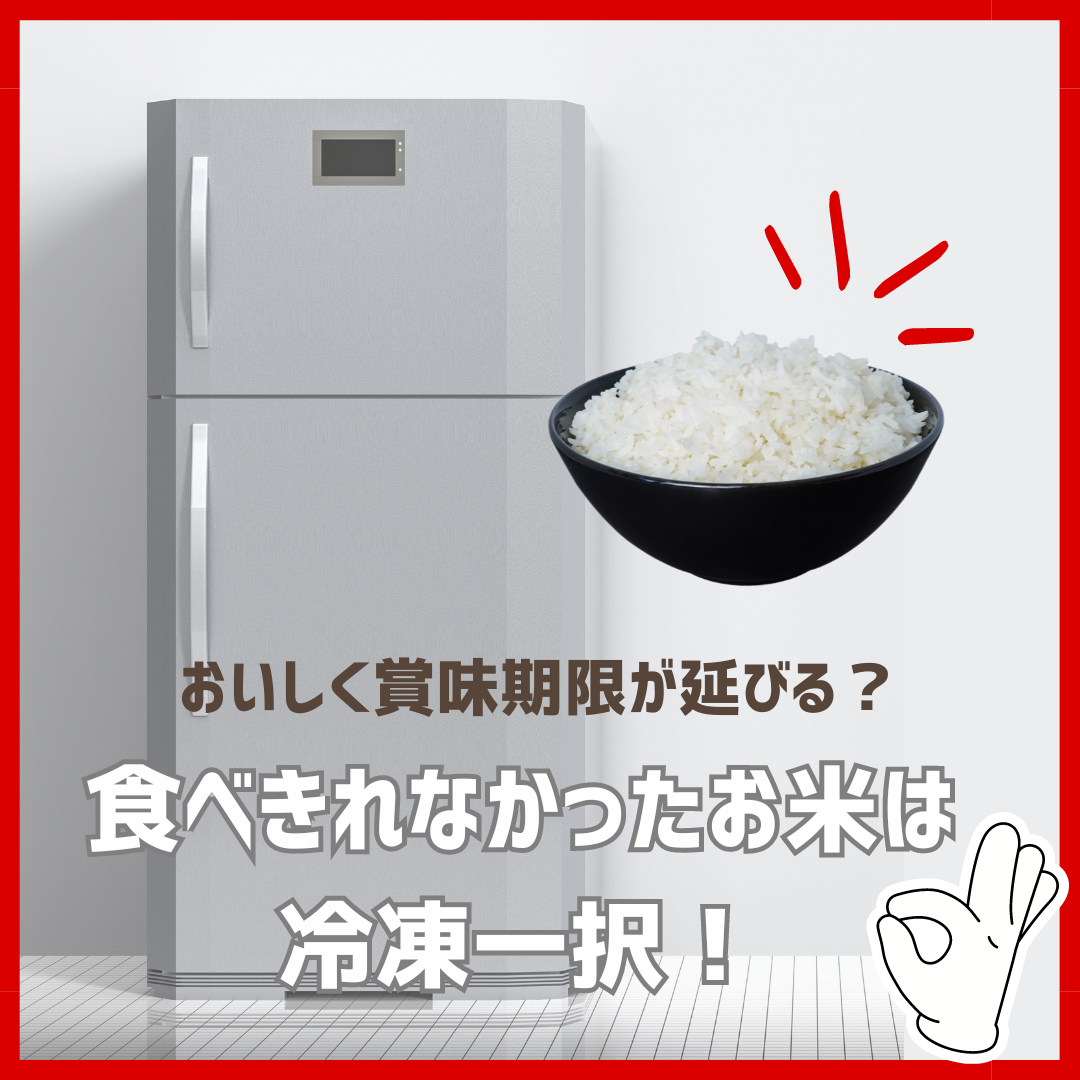 おいしく賞味期限が延びる？食べきれなかったお米は冷凍一択！